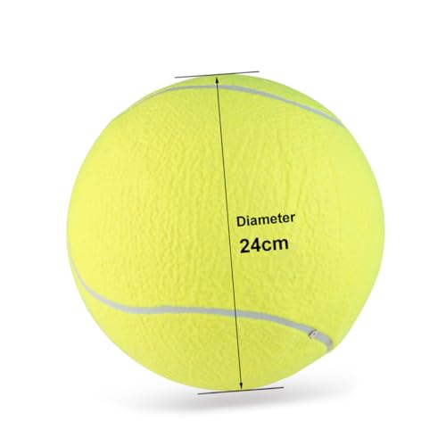 JUMPLAWN Riesentennisball 9,5 Zoll Aufblasbar für Haustiere Robustes Gummimaterial für Apportierspiele im Freien Jumbo Tennisball für Hunde und Kinder JUMPLAWN Riesentennisball 9,5 Zoll Aufblasbar für Haustiere Robustes Gummimaterial für Apportierspiele im Freien Jumbo Tennisball für Hunde und Kinder von JUMPLAWN