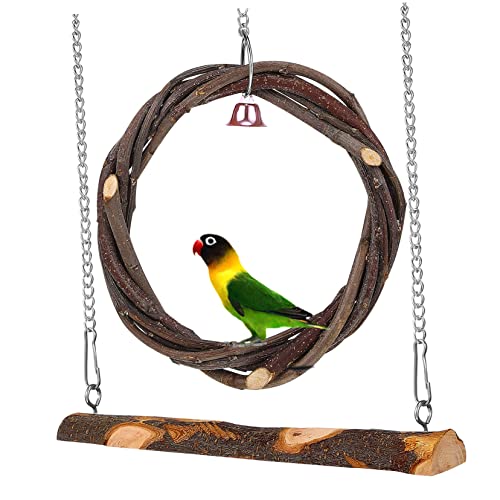 JUMPLAWN 2Stücke Holzschaukel für Vögel Natürliche Holzspielzeuge für Papageien Nymphensittiche und Sittiche Sicher und Robust als Kauschaukel für Käfig JUMPLAWN 2Stücke Holzschaukel für Vögel Natürliche Holzspielzeuge für Papageien Nymphensittiche und Sittiche Sicher und Robust als Kauschaukel für Käfig von JUMPLAWN