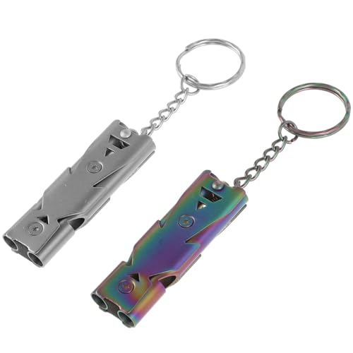 JUMPLAWN 2 Stück Hundepfeife und Vogelpfeife Tragbare Trainingspfeife für Hunde und Vögel Kompakt und Leicht für Outdoor und Camping mit Schlüsselring von JUMPLAWN