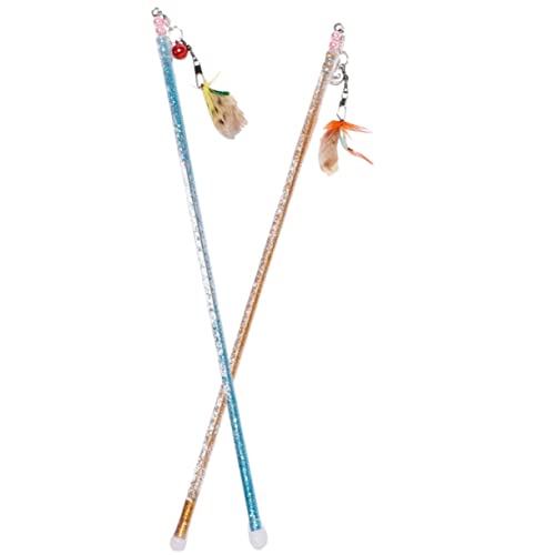 JUMPLAWN Katzenangel 2 Stück Interaktives Katzenspielzeug für Hauskatzen Leicht und Tragbar mit Acrylrohr und Stahlfeder für Indoor Spiel JUMPLAWN Katzenangel 2 Stück Interaktives Katzenspielzeug für Hauskatzen Leicht und Tragbar mit Acrylrohr und Stahlfeder für Indoor Spiel von JUMPLAWN