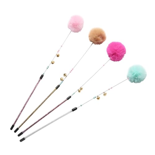 JUMPLAWN 2Stücke Interaktives Katzenspielzeug mit Plüschball und Glocke Katzenteaser Sticks und Braun für Gesundes und Stärkung Bindung zu Ihrem Haustier JUMPLAWN 2Stücke Interaktives Katzenspielzeug mit Plüschball und Glocke Katzenteaser Sticks und Braun für Gesundes und Stärkung Bindung zu Ihrem Haustier von JUMPLAWN