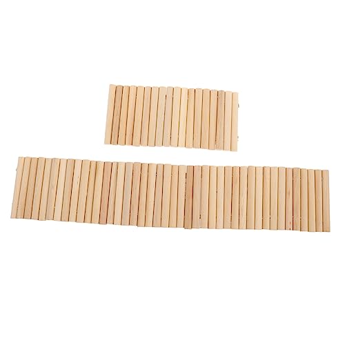 JUMPLAWN 2Stücke Kletterspielzeug Für Haustiere Holzleiter Für Hamster Chinchillas Und Kleine Nager Fördert Und Bewegung Für Gesunde Tierhaltung von JUMPLAWN