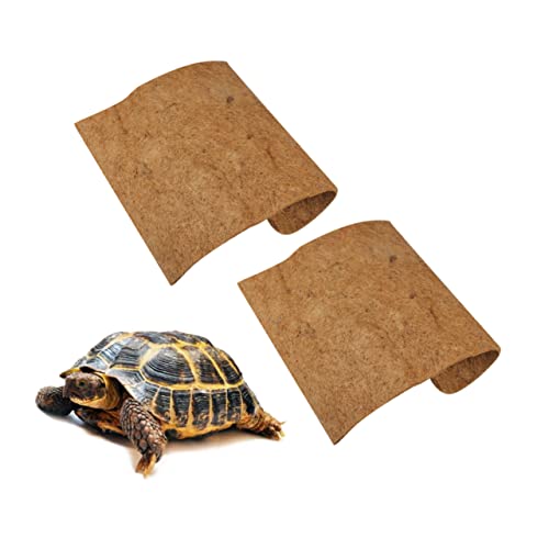 JUMPLAWN 2Stücke Natürliche Kokosnussfaser Matte Für Reptilien À Atmungsaktive Schildkrötenmatte Für Haustierboxen Und Microlandschaftsgestaltung von JUMPLAWN