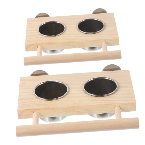 JUMPLAWN 2Stücke Papagei Futterschale Futternapf Wasserbecher für Vogelkäfig Futter und Wasserspender für Papageien Sittiche und Andere zu Reinigen von JUMPLAWN