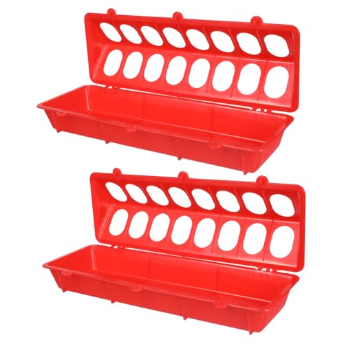 JUMPLAWN 2Stücke Tauben Fütterungsgerät Langer Futtertrog für Taubenkäfig Rot Drop und Leicht zu Reinigen für Kleine Vögel Wie Tauben und Papageien JUMPLAWN 2Stücke Tauben Fütterungsgerät Langer Futtertrog für Taubenkäfig Rot Drop und Leicht zu Reinigen für Kleine Vögel Wie Tauben und Papageien von JUMPLAWN