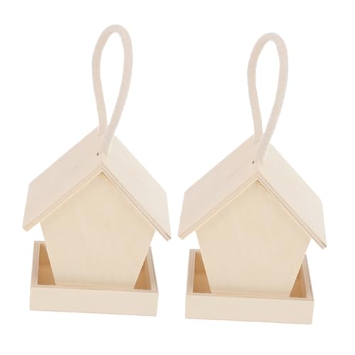 JUMPLAWN 2stücke Hängendes Vogelfutterhaus Aus Holz Kreativer Garten Dekor Mit Praktischem Futterspender Für Kleine Vögel Langlebig Und Einfach Zu Reinigen JUMPLAWN 2stücke Hängendes Vogelfutterhaus Aus Holz Kreativer Garten Dekor Mit Praktischem Futterspender Für Kleine Vögel Langlebig Und Einfach Zu Reinigen von JUMPLAWN