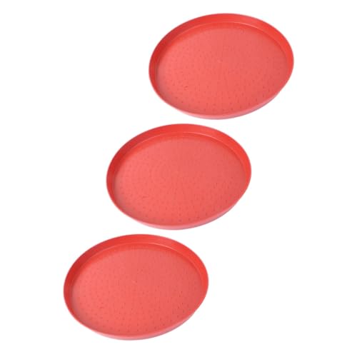 JUMPLAWN 3 Stück Hühner Futterplatten Futterbehälter für Küken Gänse und Geflügel Robust Transportieren für Fütterung im Freien von JUMPLAWN