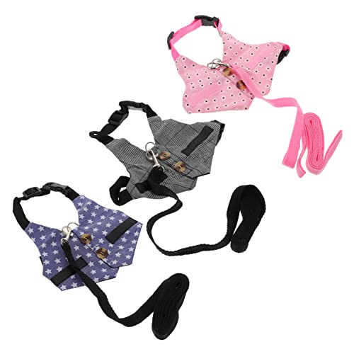 JUMPLAWN 3Sätze Weste und Leine Teiliges Outfit für Kleine Haustiere Komfortabel und Stylisch für und Aktivitäten im Freien von JUMPLAWN
