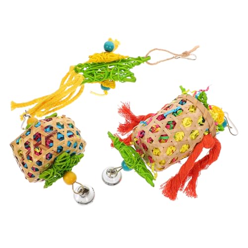 JUMPLAWN 3Stücke Haustier Papagei Nibble aus Langlebigen Materialien Handgewebtes Design für Conures und Andere Vögel für Käfige und Spielzeiten von JUMPLAWN