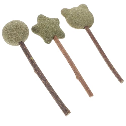 JUMPLAWN 3Stücke Katzenminze Kauspielzeug Essbare Zahnreinigungssticks für Katzen Interaktives für Gesunde Zähne und Spielspaß für Katzen und Kätzchen von JUMPLAWN