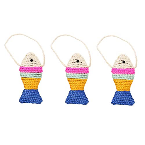 JUMPLAWN 3Stücke Sisal Katzen Krallenspielzeug Fischform Lustiges Katzenspielzeug zur Krallenpflege und Stressreduktion Zufällige Farben für Katzen JUMPLAWN 3Stücke Sisal Katzen Krallenspielzeug Fischform Lustiges Katzenspielzeug zur Krallenpflege und Stressreduktion Zufällige Farben für Katzen von JUMPLAWN