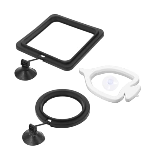 JUMPLAWN 3st Abgehängter Fütterungskreis Netze Dekorationen Für Aquarien Fütterungsring Panzer Bequemer Aquarienkreis Bausatz Fischfütterungskreise Aquarienfischring Futterspender Ringe PVC von JUMPLAWN