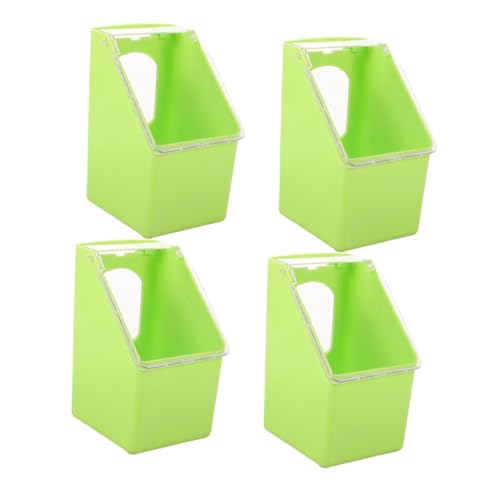 JUMPLAWN 4stücke Vogel Futter Und Wasserbehälter Hängendes Futterstation Für Papageien Und Wellensittiche Robuster Käfige Praktisch Und Langlebig Grünes Design von JUMPLAWN