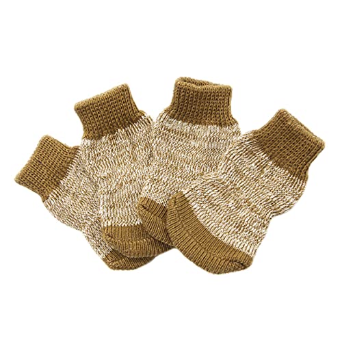 JUMPLAWN 4 Stück Hunde Socken Set aus Baumwolle Atmungsaktive rutschfeste Hundesocken für Drinnen Kaffee Pfotenschutz für und JUMPLAWN 4 Stück Hunde Socken Set aus Baumwolle Atmungsaktive rutschfeste Hundesocken für Drinnen Kaffee Pfotenschutz für und von JUMPLAWN