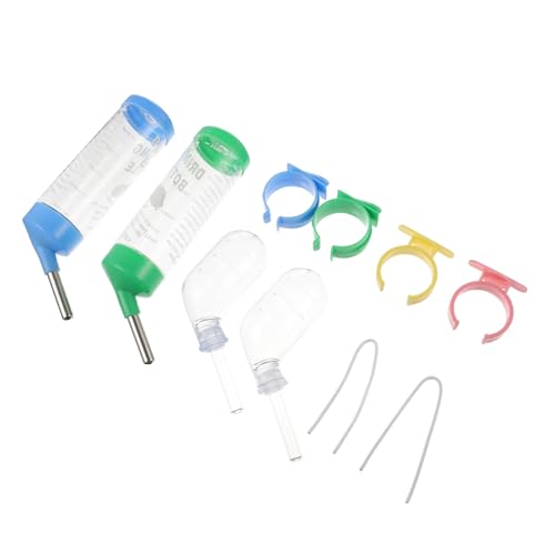 JUMPLAWN 4 Stück Trinkbrunnen für Hamster kleine Wasserflaschen tropffrei Düse Hamster trinkflasche hasentrinkflaschen kleine Tier wasserflasche kleine Hamsterwasserflasche von JUMPLAWN