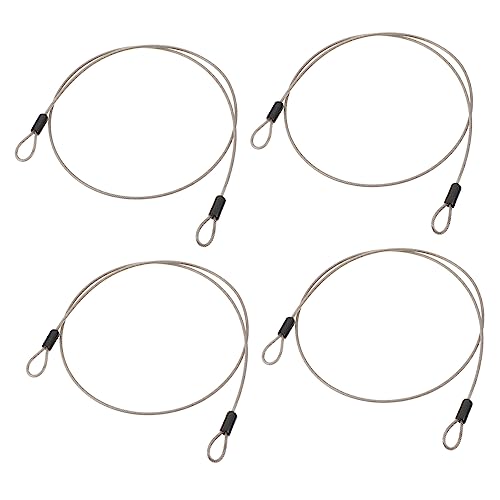 JUMPLAWN 4Stücke Drähte Ummantelte Kabel für Außennutzung Flexibel und Korrosionsbeständig für Hängesysteme Hundeleinen und Sportgeräte von JUMPLAWN