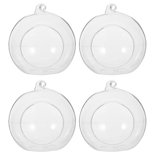 JUMPLAWN 4Stücke Hängende Glaskugeln Transparente Terrarium Vasen für Sukkulenten Teelichthalter DIY Hochzeitsdekoration Hochwertiges Borosilikatglas JUMPLAWN 4Stücke Hängende Glaskugeln Transparente Terrarium Vasen für Sukkulenten Teelichthalter DIY Hochzeitsdekoration Hochwertiges Borosilikatglas von JUMPLAWN