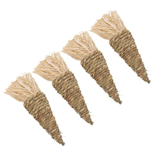 JUMPLAWN 4stücke Kleintier Kauspielzeug Für Kaninchen Wassergras Beißen Spielzeug Haustier Reinigungsspielzeug Für Meerschweinchen Und Hamster von JUMPLAWN