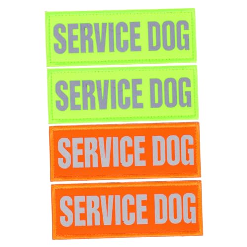 JUMPLAWN 4stücke Service-Hund-Patches Aus Strapazierfähigem Material Für Große Hunde Mit Reflektierendem Design Für Geschirr Und Kleidung Für Outdoor-aktivitäten von JUMPLAWN