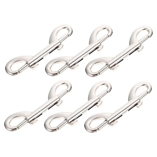 JUMPLAWN 6Stücke Schnapphaken aus Zinklegierung Doppelendige Clips für Haustierbedarf für Rucksäcke und Taschen Robust und Langlebig von JUMPLAWN