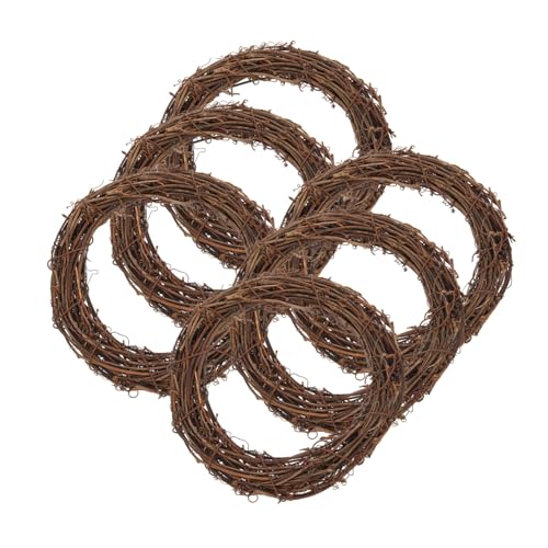 JUMPLAWN 6Stücke Teiliges Papagei Hängespielzeug aus Rattan Kautschuk für Vögel und für Wellensittiche und Nymphensittiche Fördert das Klettern von JUMPLAWN