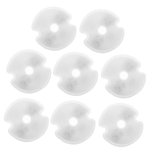 JUMPLAWN 8 Stück Teiliges Ersatzfilterset für Haustier Trinkbrunnen Langlebige Abs Filter mit Mehrfachfiltration Schadstofffrei Einfach Austauschbar Geeignet für Katzenbrunnen und von JUMPLAWN