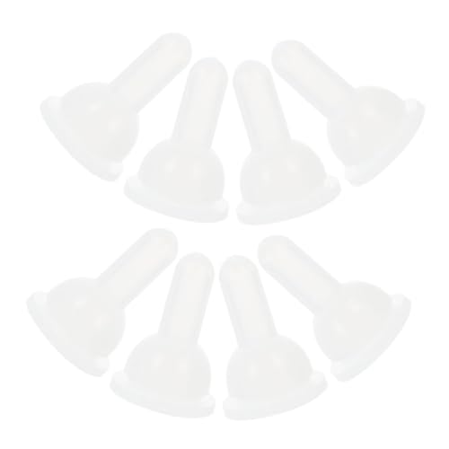 JUMPLAWN 8 Stücke Haustier Schnuller Zubehör Haustier Nippel Kätzchen Fütterung Nippel Taube Nippel Ziege Still Nippel Haustier Fütterung Silikon Nippel Weiß von JUMPLAWN