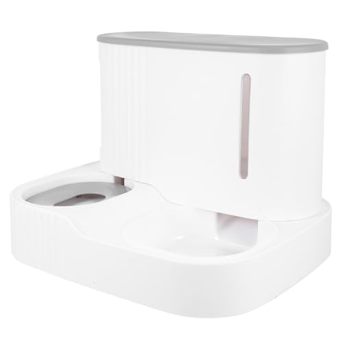 JUMPLAWN Abnehmbarer Haustierfutter und Wasserspender für Katzen und Automatischer Trinkbrunnen mit Hygienischem Edelstahlnapf Gesundes Futter und Wassermanagement JUMPLAWN Abnehmbarer Haustierfutter und Wasserspender für Katzen und Automatischer Trinkbrunnen mit Hygienischem Edelstahlnapf Gesundes Futter und Wassermanagement von JUMPLAWN