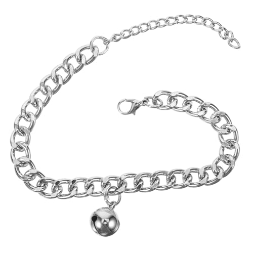 JUMPLAWN Aluminiumlegierung Haustierhalsband Mit Glöckchen Verstellbares Katzenhalsband Für Katzen Und Kleine Hunde Dekoratives Nackenband Silberne Glocke JUMPLAWN Aluminiumlegierung Haustierhalsband Mit Glöckchen Verstellbares Katzenhalsband Für Katzen Und Kleine Hunde Dekoratives Nackenband Silberne Glocke von JUMPLAWN
