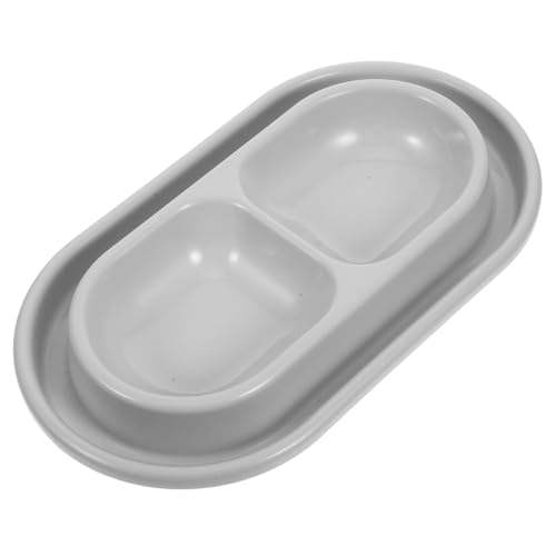 JUMPLAWN Anti-Ameisen-Katzennapf Kleiner Hundenapf Fütterung Katzennäpfe für Futter und Wasser Welpe füttern Automatischer Wasserspender für Katzen Hundewassernapf kein Verschütten pp Grey von JUMPLAWN
