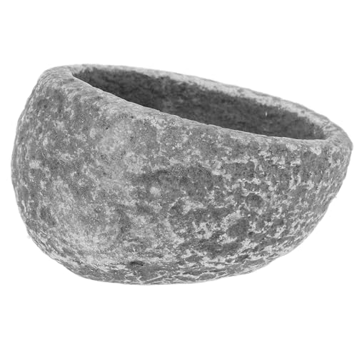 JUMPLAWN Reptilien-Futter Und Wasserschale Aus Strapazierfähigem Resin Ovaler Napf Für Eidechsen Bartagamen Und Schildkröten Praktisches Futter Und Wassergefäß Für Terrarien Und von JUMPLAWN
