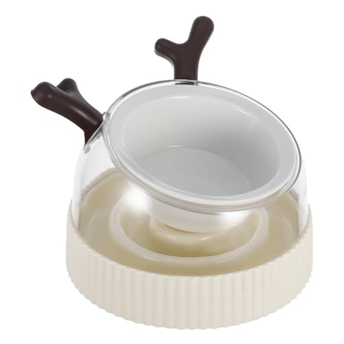 JUMPLAWN Anti-Kipp-haustiernapf Hundepuzzle -Feeder Haustier Slow Food Basin Futternapf Für Haustiere Welpen-Puzzle-Feeder Slow-Food-schüssel Für Haustiere Keramik Light Brown von JUMPLAWN