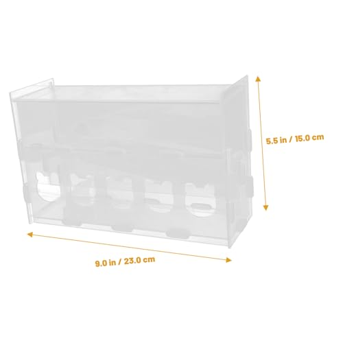 JUMPLAWN Automatischer Futterautomat für Hühner und Geflügel Transparenter Futtertrog aus Robustem mit Fächern Doppelschichtiges Design für Sauberes Füttern Vielseitig Einsetzbar für von JUMPLAWN