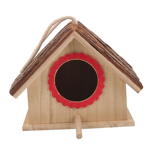 JUMPLAWN Dekoratives Vogelhaus Aus Holz Für Nymphensittiche Hängendes Nisthaus Für Outdoor Nutzung Zur Zucht Und Aufzucht Von Kleinen Vögeln Wetterfest Und Langlebig von JUMPLAWN