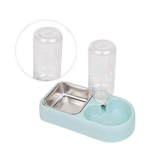 JUMPLAWN Doppelter Haustier Wassernapf Kreatives Trinkwerkzeug für Hunde und Katzen Blau Rutschfestes Design für Zuhause und Tierhandlungen Sorgt für Sauberes Wasser von JUMPLAWN