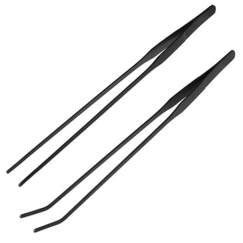 JUMPLAWN Edelstahl Pinzette Set Für Aquarienreinigung rutschfest Schwarz Für Wasserpflanzenpflege Und Aquaristik Zubehör JUMPLAWN Edelstahl Pinzette Set Für Aquarienreinigung rutschfest Schwarz Für Wasserpflanzenpflege Und Aquaristik Zubehör von JUMPLAWN
