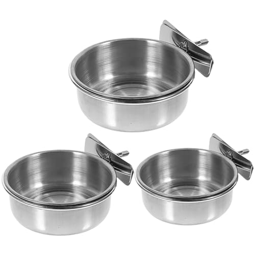 JUMPLAWN Edelstahl Vogelfutterbecher Für Papageien Hängende Fütterungsschalen Futter Und Wasserbehälter Für Vögel Inklusive Große Mittlere Und Kleine Schalen JUMPLAWN Edelstahl Vogelfutterbecher Für Papageien Hängende Fütterungsschalen Futter Und Wasserbehälter Für Vögel Inklusive Große Mittlere Und Kleine Schalen von JUMPLAWN