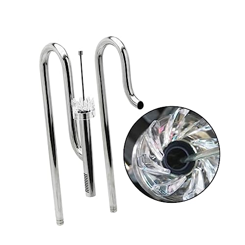 JUMPLAWN Edelstahlwasser Aquarium zubehör aquariumzubehör Water Inlet and Outlet Pipe Fish Tank Water Inlet and Outlet Filterkanne Rohr Fisch Aquarienwasser Einlass-Auslass-Wasser Silver von JUMPLAWN