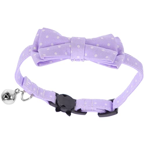 JUMPLAWN Einstellbares Hundehalsband Mit Fliege Und Glocke Atmungsaktiv Für Kleine Und Kätzchen Und Besondere Anlässe von JUMPLAWN