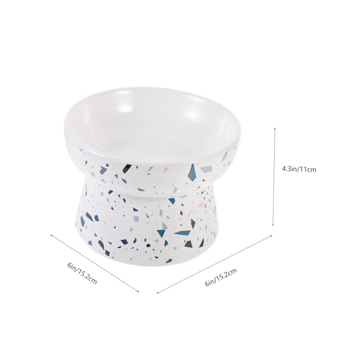 JUMPLAWN Erhöhter Keramik katzennapf mit Rutschfestem Design Neigender Futternapf zur Halsentlastung Stabile Fressschale für Katzen und Kleine Hunde Leicht zu Reinigen Modernes von JUMPLAWN