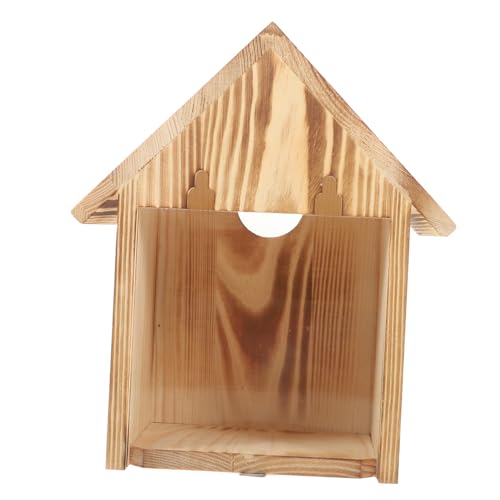 JUMPLAWN Hängendes Holz Vogelhaus mit Fenster Konstruktion für Kleinvögel Vogelbeobachtung und Gartenverschönerung Einfache für Außenbereich JUMPLAWN Hängendes Holz Vogelhaus mit Fenster Konstruktion für Kleinvögel Vogelbeobachtung und Gartenverschönerung Einfache für Außenbereich von JUMPLAWN