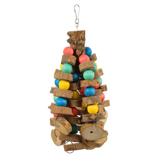 JUMPLAWN Hängendes Vogelspielzeug aus Holz für Nymphensittiche und Sittiche Sicheres Kauspielzeug für Papageien Rutschfester Haken Fördert Gesundes Spielverhalten JUMPLAWN Hängendes Vogelspielzeug aus Holz für Nymphensittiche und Sittiche Sicheres Kauspielzeug für Papageien Rutschfester Haken Fördert Gesundes Spielverhalten von JUMPLAWN