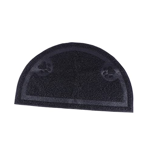 JUMPLAWN Halbrunde Katzenstreumatte Tragbare Katzenstreu Kätzchenfutter Wurf Haustierfuttermatte Katzenfutter Katzentransporter Große Katzenstreumatte Katzennapf Mehrere Black PVC JUMPLAWN Halbrunde Katzenstreumatte Tragbare Katzenstreu Kätzchenfutter Wurf Haustierfuttermatte Katzenfutter Katzentransporter Große Katzenstreumatte Katzennapf Mehrere Black PVC von JUMPLAWN