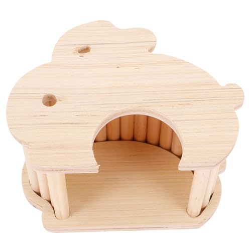 JUMPLAWN Hamster-Kaninchen-Hütte Hamster käfig Hamster cage kaninchenhäuser Rabbit House hamsterkäfig Hasenstall Versteck Rattenvorräte Hamsterversorgung Hamsterhäuser hölzern von JUMPLAWN