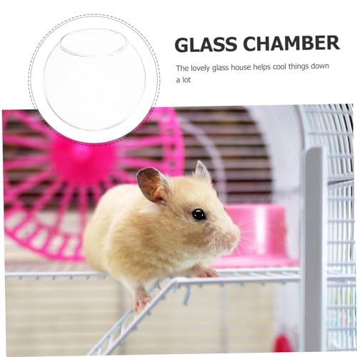 JUMPLAWN Hamster Nest Transparentes Kühlhaus für Kleintiere für Hamster und Chinchillas Hochwertiges Glasmaterial für Optimalen und Erholung von JUMPLAWN