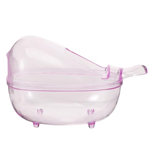 JUMPLAWN Hamster Sandbad Box Transparent Kleintier Sandbad mit Leicht zu Öffnendem Deckel Praktisches Hamster Badezimmer für Kleine Haustiere Wie Meerschweinchen und Ratten von JUMPLAWN
