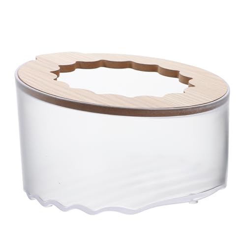 JUMPLAWN Hamster Sandbadewanne mit Abnehmbarem Holzdeckel Stabiles Material Leicht zu Reinigen Geeignet für Hamster Meerschweinchen und Kleintiere Modisches Haustierbad und Toilettenbecken von JUMPLAWN