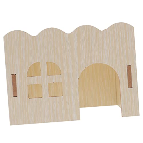 JUMPLAWN Hamster für Innen Multifunktionale Holz Hamster Haus Sicheres und Komfortables Versteck für Meerschweinchen und Kleine Haustiere für Käfigzubehör von JUMPLAWN