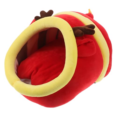 JUMPLAWN Hamster-winterbett, Warmes Stoffnest Für Kleintiere, Stilvolles Zuckergleiterhaus, Chinchilla-unterschlupf Für Den Wintergebrauch, Versteck Für Kleintiere von JUMPLAWN