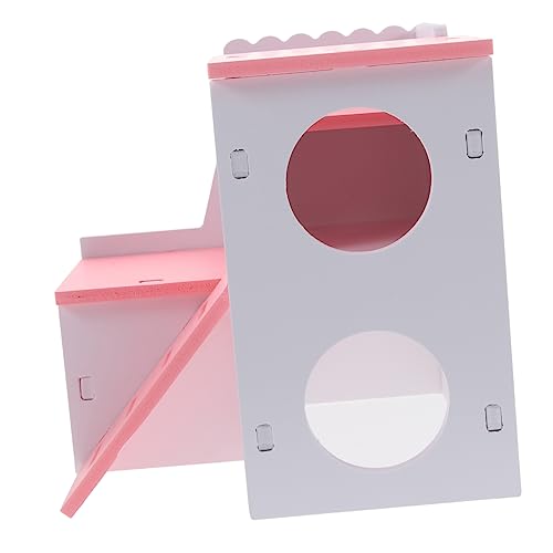JUMPLAWN Hamster Villa Gemütliches Hamsterhaus Spielspielzeug Versteck Kleintierhütte Komfortables Nisten von JUMPLAWN